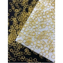 Larskas 25GR Gold/altın Sarısı Renk 6mm Metal Takı Yapım Halkası,klips Halka (ORT~370-410 Adet)