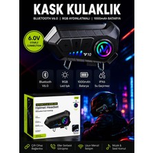 Deanb Y0010 Ipx6 Su Geçirmez Rgb Sesli Asistan Hd Ses 5.3 Bluetooth Wireless Interkom Kask Kulaklığı