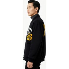NewLaker Unisex Oversize Black Homme Bomber Kolej Ceket