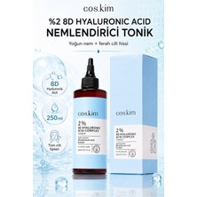 Cos.kim 8 Çeşit Hyaluronik Asit Içeren Nemlendirici Tonik | 2% 8d Hyaluronic Acid Complex Toner 250 ml