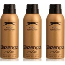 Larskas Slazenger Gold Active Sport Erkek Deodorant Spray 150 ml 3 Adet