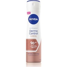 Larskas Nıvea Derma Control Clinical Kadın Sprey Deodorant 150ML,96 Saat Üstün Koruma,dermadry Technology ile Ekstra Kuruluk