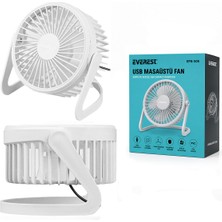 Go İthalat USB Şarjlı - Pvc Gövde 14.5X14.1CM Masa Üstü Fan - Vantilatör EFN-505 (5263)