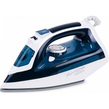 Go İthalat Koyu Mavi - Beyaz Buharlı Ütü Seramik Taban - 360° Hareketli Kablo - Buhar Ayarlama 2100W STEAMPLUS-1716 (5263)