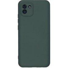 Durukar®  Samsung Galaxy A03 Kılıf Nano Içi Kadife Silikon - Koyu Yeşil