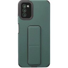 Durukar®  Samsung Galaxy A03S Kılıf Mega Standlı Silikon - Yeşil