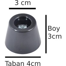 MarkEntegra Masa Sandalye Koltuk Kanepe Kitaplık Ünite Ayak Yükseltici Plastik Konik Ayak Boy 3 cm Çap 3-4 cm
