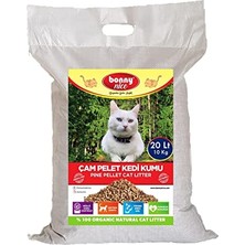 MarkEntegra Yavru/yetişkin KEDILERE%100 Biyobozunur Astımlı&alerjili Kedilere Kimyasal Içermeyen Çam Peleti Kedi Kumu 10 Kg. 20 Lt. (1 Paket)