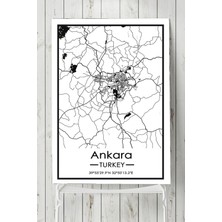Sync Ticaret Ankara Harita Dekoratif Tasarım Poster 70 x 100