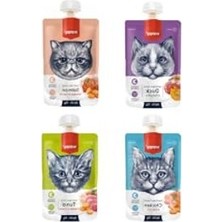 MarkEntegra 4 Çeşit Kedi Et Ezmesi, 90 gr x 4 Adet Lezzetli ve Çeşitli Atıştırmalık