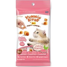 MarkEntegra Yummıe Bıtes Yumuşak Çığnenebılır Kedı Ödülü Tavuk ve Çızgılı Orkınos Aromalı