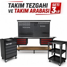 Takpower Takım Tezgahı ve Takım Arabası Profesyonel Atölye Seti Antrasit