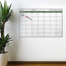 Larskas Buffer® Manyetik Yapışkanlı Bir Aylık Program Planlayıcı Akıllı Statik Duvar Takvimi 85X56 cm
