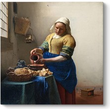 Sync Ticaret Johan Vermeer - Sütçü Kız Tablosu 80 x 80