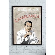 Sync Ticaret Casablanca-Kazablanka Film Afişi Çerçeveli Tablo 4 40X50CM