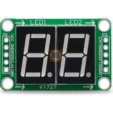 Meon Robotik Otomasyon 7 Segment Display Modül 2 Digit 74HC595 Kırmızı LED Gösterge