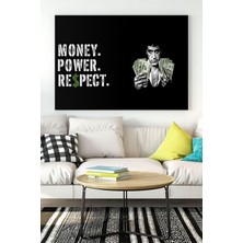 Sync Ticaret Money Power Respect Motivasyon Kanvas Tablo 21 x 30