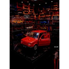 Oyuncak Sahili Fiat 126 P Klasik Diecast Metal Araba Kapılar Açılır 11cm Çekbırak Orjnal Koleksiyon Model Metalic Kırmızı