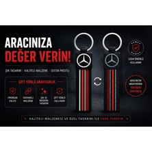YSN Sounds Mercedes Anahtarlık Çizgili , Mercedes Araç Anahtarlık - Mercedes Çift Yönlü Araba Anahtarlığı