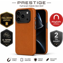 PLM Prestige iPhone 17 Pro Uyumlu,full Grain Hakiki Deri Kılıf, Magsafe Uyumlu, Premium Koruma, El Yapımı
