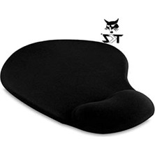 Larskas Siyah Ergonomik Suya Dayanıklı Bileklikli Mouse Pad