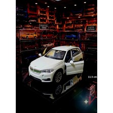 Oyuncak Sahili Bmw X5 Jip Diecast Metal Araba Kapıları Açılır 11.5cm Koleksiyon Orjnal Çekbırak x 5 Model 1:36 Metalik Beyaz
