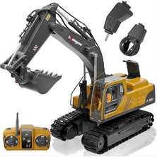 Larskas Oyuncak 2.4ghz Uzaktan Kumandalı Şarjlı Işıklı Metal Alaşım Paletli Hareketli Kepçe Rc Ekskavatör