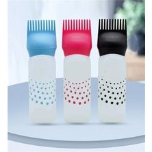 Larskas 120 ml Plastik Saç Boyası Doldurulabilir Şişe Aplikatör Kuaför Saç Boyama Tarağı Aplikatörü