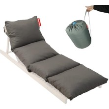 Larskas Xpermate Pofuduk Şezlong Minderi 60X180X12CM Su Itici,katlanır,uv Güneş Dayanımı, Fermuar (Antrasit)