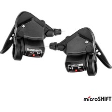 Vites Kolu - Microshift TS38-8, 3x8 siyah Takım
