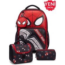 Çantaland 4’lü Set, Erkek Çocuk Desenli Ilkokul Okul Çantası + Beslenme Çantası + Kalemlik + Silgilik