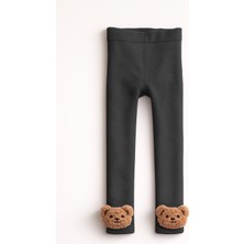 Bony Socks Çocuk Teddy Aksesuarlı Içi Havlu Tayt Füme