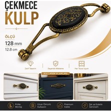 Nzb Eskitme Antik Sarı Metal (128 Mm-12.8 Cm) Mobilya Mutfak Çekmece Dolap Kulpu Kulbu Kulpları
