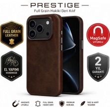 PLM Prestige iPhone 17 Pro Max Uyumlu,full Grain Hakiki Deri Kılıf, Magsafe Uyumlu, Premium Koruma, El Yapımı