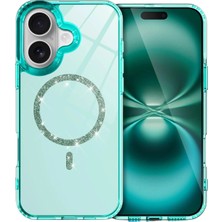 Durukar®   iPhone 16 Plus Live Diamond Magsafe Kapak - Yeşil