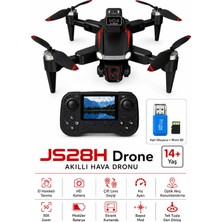 Atlt Atlantis JS28H Drone Akıllı Hava Dronu Engel Tınama Ekranlı Kumanda Fotoğrafçılık Dronu 50X Zoom Başsız Mod Tek Tuşla Geri Dönüş Elektirikli Kamera  2 Lens Fırçasız Motor Elden Kaçınma Katlanabilir
