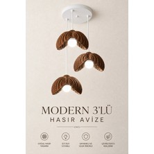 Fao Shop 7 - 24 Hasır Görünümlü Bohem Sarkıt Avize Salon