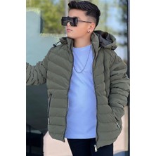 Pina Kids Erkek Çocuk Çıkarılabilir Kapüşonlu Sık Dikişli Nova Kumaş Kışlık Şişme Mont KM4016