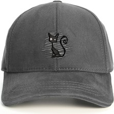 PataCute Kabartmalı Siyah Kedi Baseball Şapka