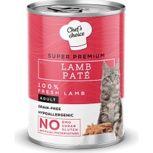 Chef's Choice Chefs Choice Pate Lamb Kuzu Etli Tahılsız Yetişkin Kedi Konservesi 24 Adet 400 gr
