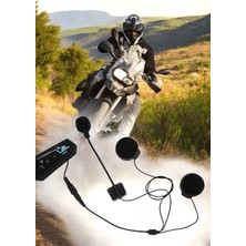 Belle Fusion Mey Ithalat® Kask Kulaklığı Motosiklet Intercom Interkom Dinleme Konuşma Özellikli Su Geçirmez