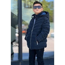 Pina Kids Erkek Çocuk Çıkarılabilir Kapüşonlu Sık Dikişli Nova Kumaş Kışlık Şişme Mont KM4016