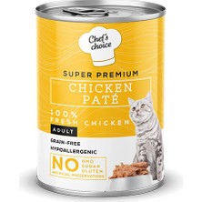 Chef's Choice Chefs Choice Pate Chicken Tavuklu Tahılsız Ezme Yetişkin Kedi Konservesi 24 Adet 400 gr