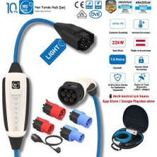 Nrgkick Premium Plus Light Set 16A&32A 2.8-22KW 7.5m Ev Prizli Wifi+Bluetooth Monofaze & Trifaze Ac Mobil Şarj (Wallbox)