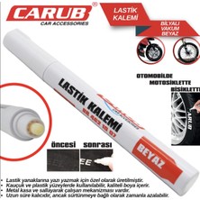 Carub Lastik Yazma Kalemi Beyaz Bilyalı Vakumlu Paketli