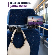 Belle Fusion Mey Ithalat® Araç Içi Telefon Sabitleyici ve Koltuk Arkası Çanta Askılığı