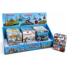 Mey İthalat Mey Ithalat® Taşlı Istanbul Temalı Kalın El Aynası