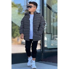 Pina Kids Erkek Çocuk Çıkarılabilir Kapüşonlu Sık Dikişli Nova Kumaş Kışlık Şişme Mont KM4016