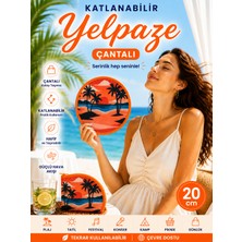 Güncel Çarşı Fenomen Katlanabilir Yelpaze Çantalı 20 cm Taşınabilir El Yelpazesi, Yazlık Plaj Yelpazesi, Kore Yelpazesi, Kamp Piknik Seyahat Için Hafif ve Pratik El Yelpazesi, Japon Yelpaze