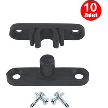 Alet Çantam Pvc Kapı Pencere Sineklik Antrasit Plastik Çıt Çıt Kilit Menteşe Küçük Boy 4cm -10 Adet